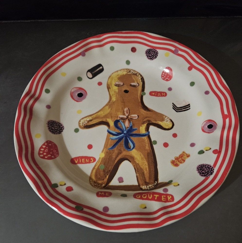 Nathalie Lete Anthropologie Joyeux Noel Gingerbread Man 10"